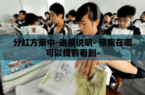 分红方案中-进展说明- 预案在哪可以提前看到-