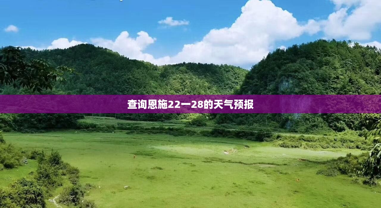 查询恩施22一28的天气预报