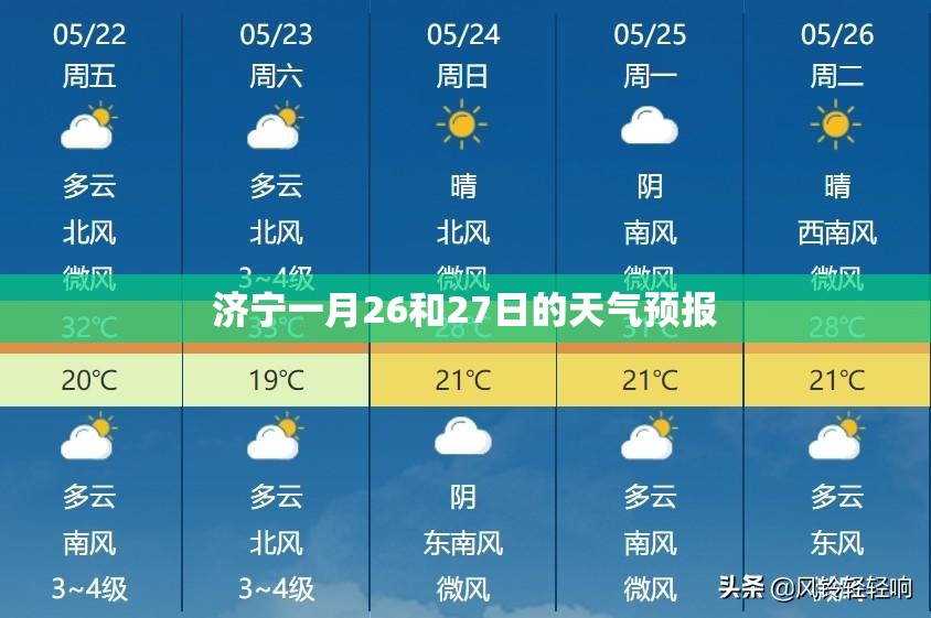 济宁一月26和27日的天气预报