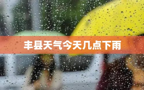 丰县天气今天几点下雨