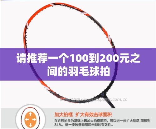 请推荐一个100到200元之间的羽毛球拍