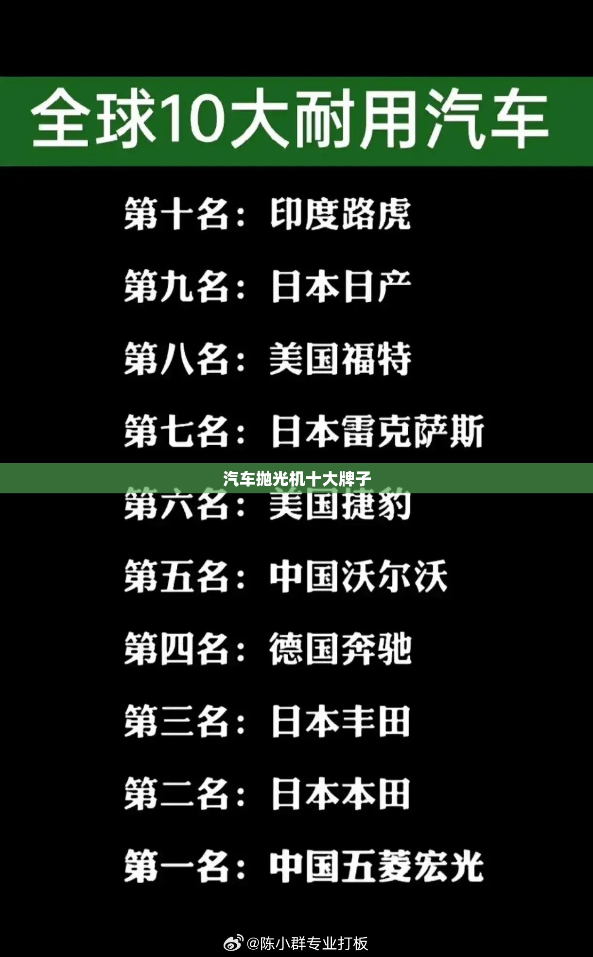 汽车抛光机十大牌子