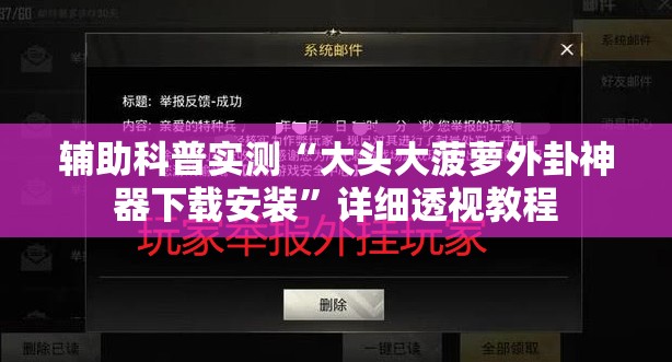 辅助科普实测“大头大菠萝外卦神器下载安装”详细透视教程