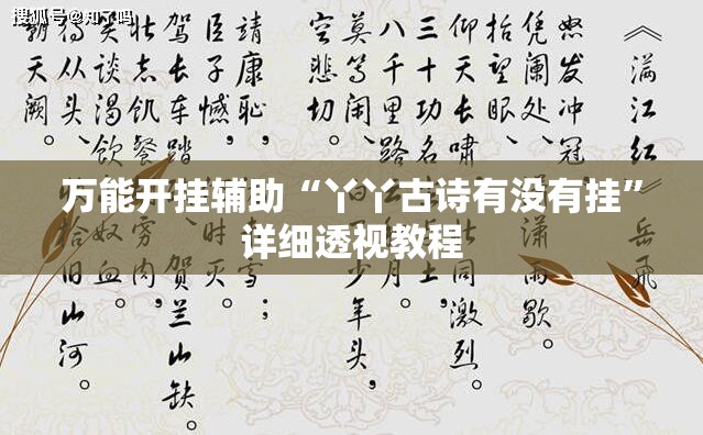 万能开挂辅助“丫丫古诗有没有挂”详细透视教程