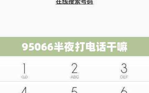 95066半夜打电话干嘛 95066半夜打电话干嘛