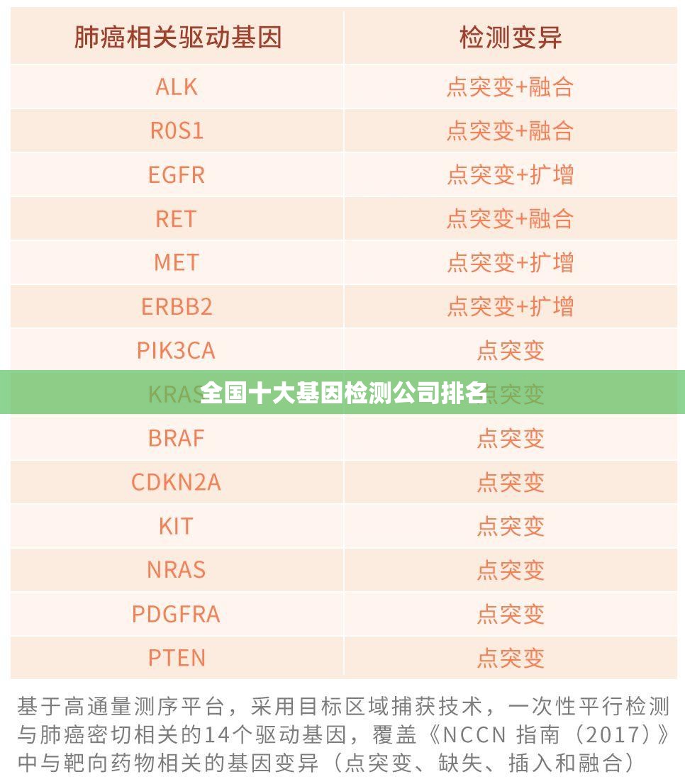 全国十大基因检测公司排名 全国十大基因检测公司排名